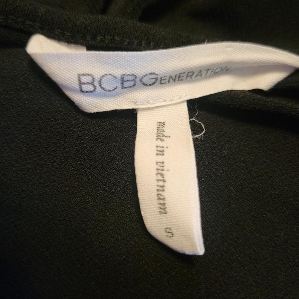 Bcbgeneration Black Ruffled Front Sheath Dress - image 7